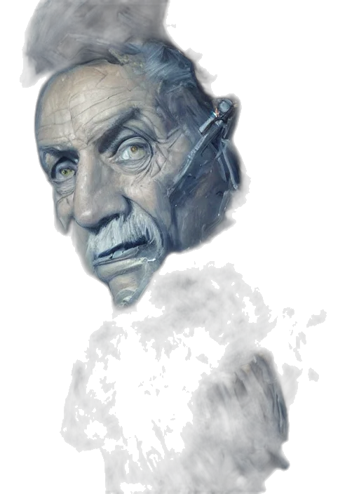 face, mask, staff, creature transparent PNG cut-out