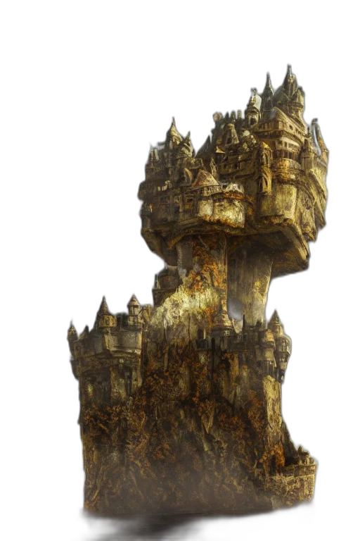 crown, tree, staff, dragon, concept art, 3d render, fantasy art, photorealistic transparent PNG cut-out
