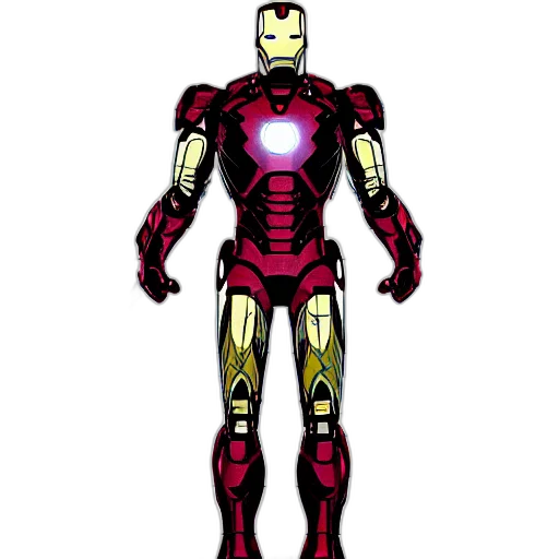 robot, comic book art, pixel art, concept art, 3d render, detailed, blueprint, iron transparent PNG cut-out