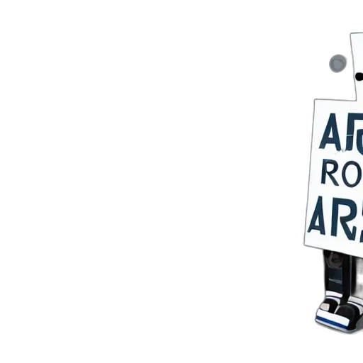 robot, animal, weapon, staff, 3d render, artificial, intelligence, holding transparent PNG cut-out