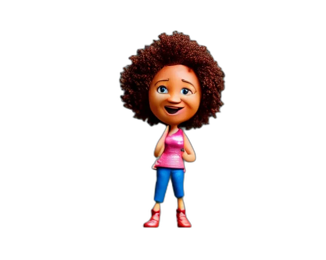 hair, face, dress, cartoon, 3d render, concept art, wanda, sykes transparent PNG cut-out