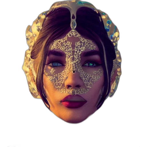 mask, face, jewelry, crown transparent PNG cut-out