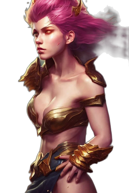 dress, fantasy art, concept art, photorealistic, comic book art, golden, dark, colorful transparent PNG cut-out