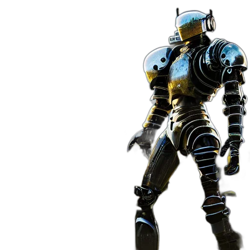 robot, concept art, 3d render, cyberpunk transparent PNG cut-out