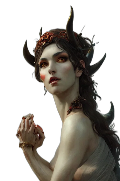 jewelry, face, crown, dragon, fantasy art, concept art, photorealistic, oil painting transparent PNG cut-out