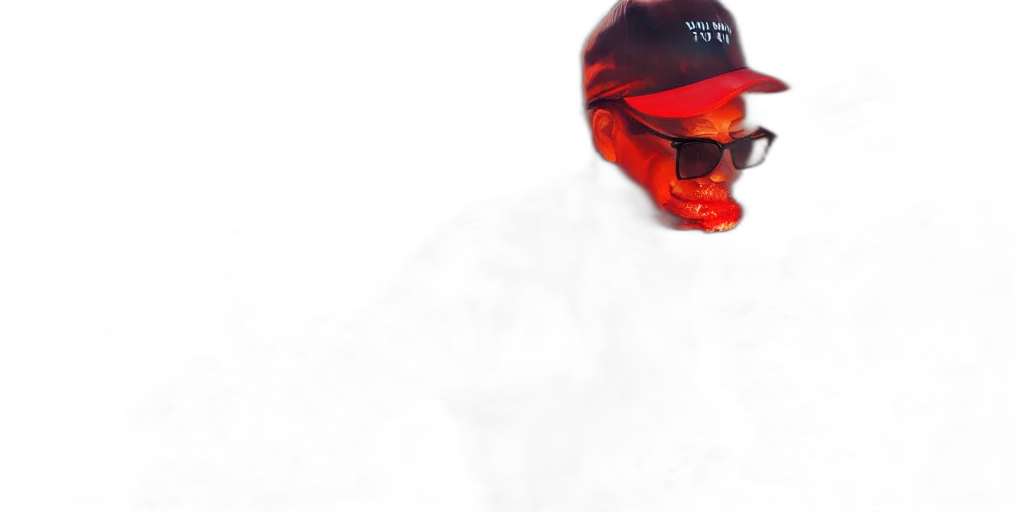 face, mask, hat, creature, photorealistic, 3d render, concept art, cartoon transparent PNG cut-out