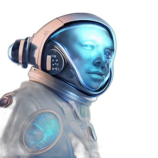 robot, mask, face, creature, concept art, cyberpunk, 3d render, photorealistic transparent PNG cut-out