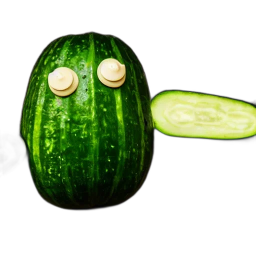 face, food, mask, weapon, photorealistic, concept art, 3d render, green transparent PNG cut-out