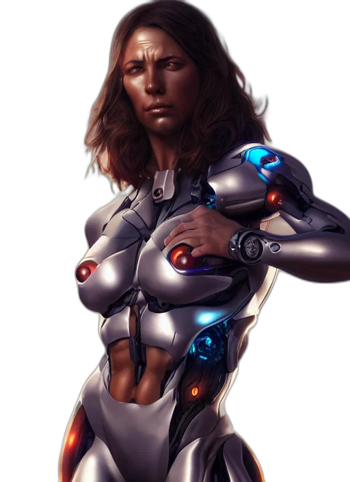 robot, concept art, comic book art, cyberpunk transparent PNG cut-out