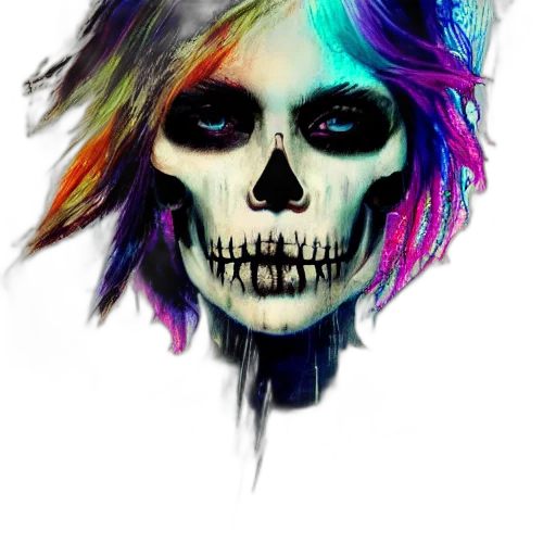 face, hair, mask, jacket, watercolor, cyberpunk, fantasy art, concept art transparent PNG cut-out