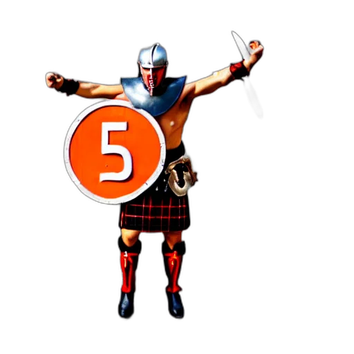 3d render, concept art, gladiator, wearing transparent PNG cut-out
