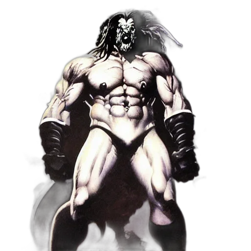 creature, mask, animal, concept art, comic book art, fantasy art, photorealistic, lobo transparent PNG cut-out