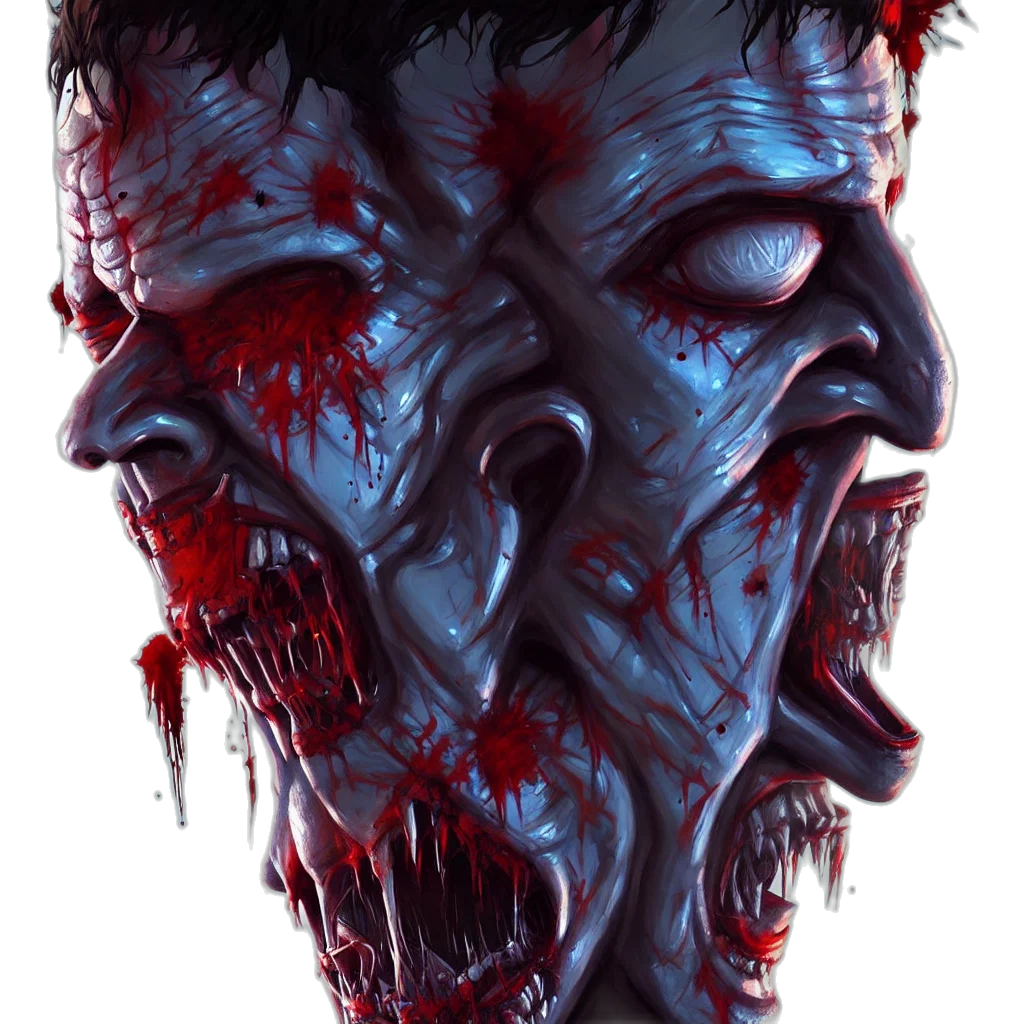 face, mask, creature, concept art transparent PNG cut-out