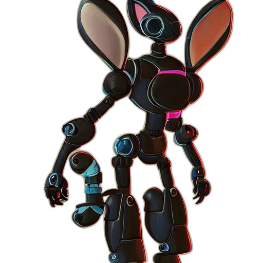 robot, animal, weapon, creature, 3d render, concept art, cyberpunk, cartoon transparent PNG cut-out
