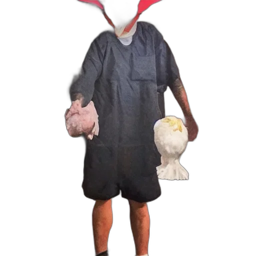mask, staff, creature, hat transparent PNG cut-out