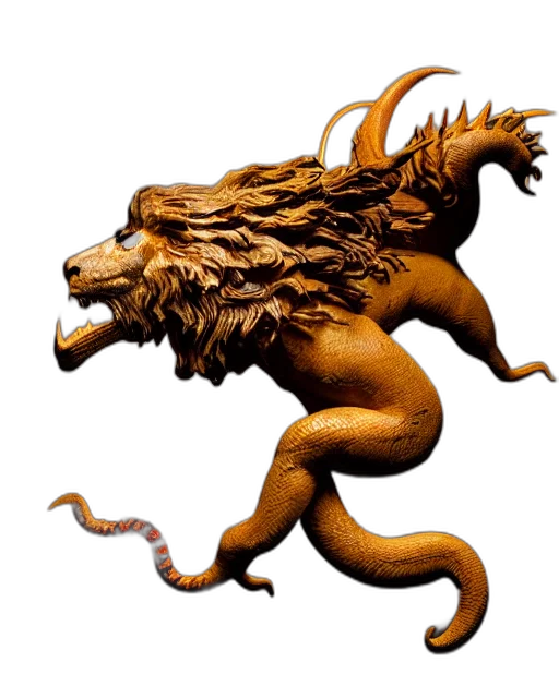 dragon, staff, creature, animal, fantasy art, concept art, 3d render, photorealistic transparent PNG cut-out