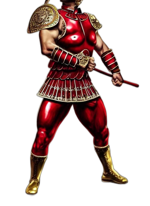 staff, weapon, comic book art, concept art, fantasy art, pixel art, red, elegant transparent PNG cut-out