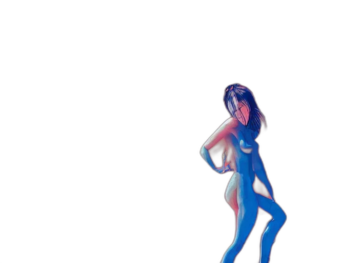 dress, creature, robot, staff transparent PNG cut-out