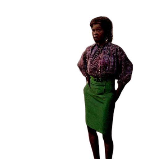 dress, jacket, staff, face transparent PNG cut-out