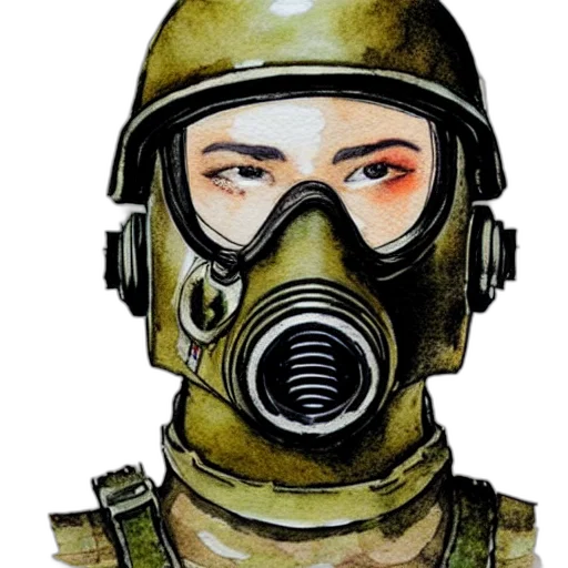 mask, face, watercolor, concept art, comic book art, photorealistic, beautiful, aesthetic transparent PNG cut-out