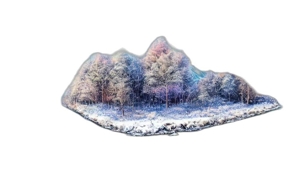 hat, jacket, crown, tree, photorealistic, 3d render, watercolor, concept art transparent PNG cut-out