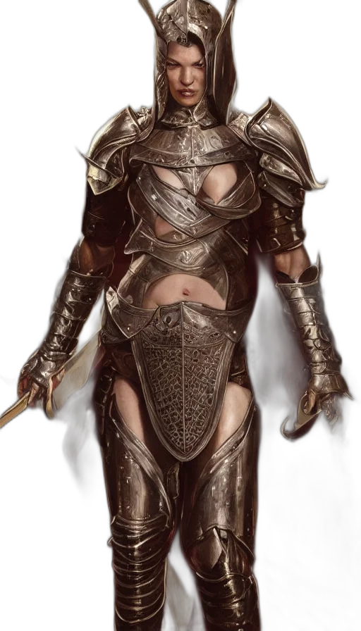 sword, dress, weapon, fantasy art transparent PNG cut-out