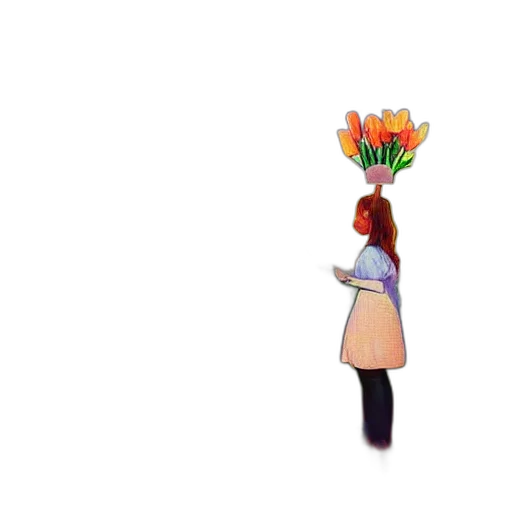 flower, staff, crown, hat transparent PNG cut-out