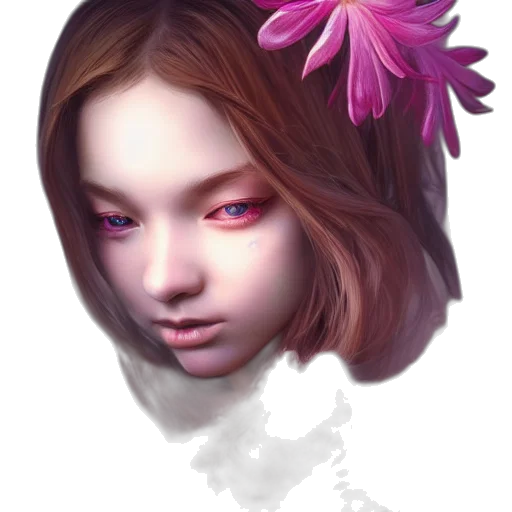 face, crown, flower, mask transparent PNG cut-out