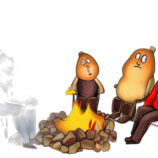 food, jacket, concept art, 3d render, fire, forest, anthropomorphic, prunes transparent PNG cut-out