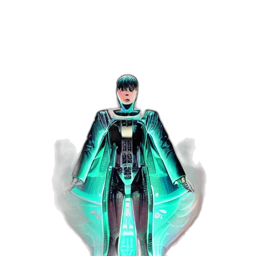 robot, jacket, creature, weapon, concept art, cyberpunk, 3d render, pixel art transparent PNG cut-out