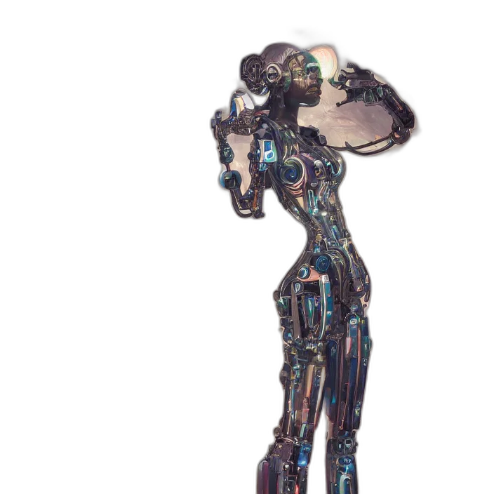 robot, staff, weapon, jewelry transparent PNG cut-out