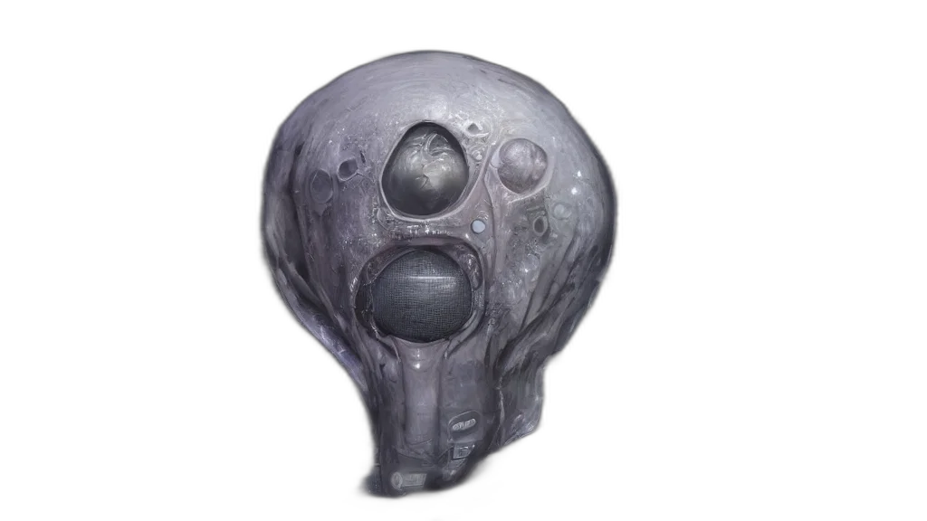 mask, face, robot, weapon, 3d render, concept art, photorealistic, watercolor transparent PNG cut-out