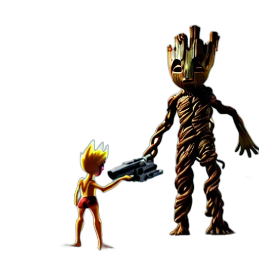creature, robot, concept art, 3d render transparent PNG cut-out