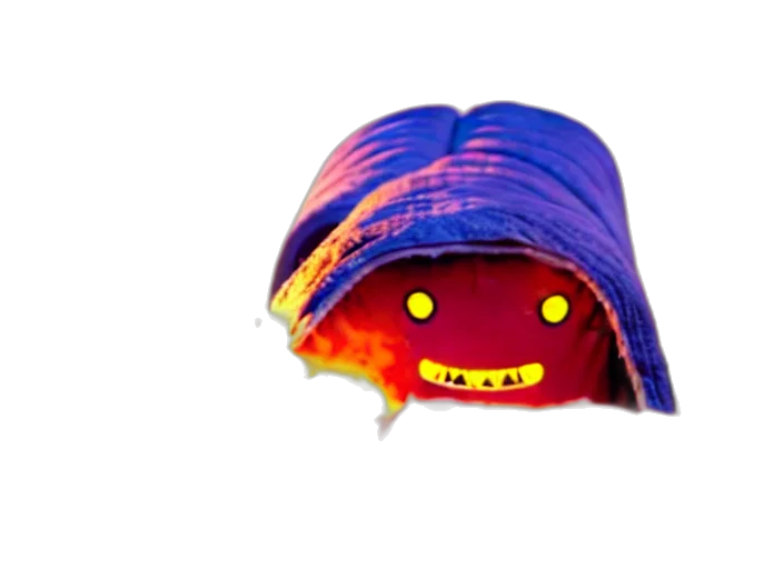 hat, mask, creature, umbrella, 3d render, concept art, photorealistic, pixel art transparent PNG cut-out
