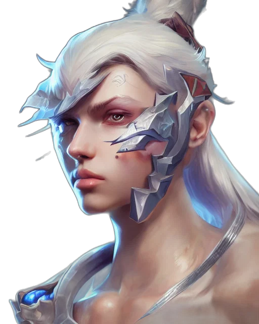 face, robot, mask, dragon, fantasy art, concept art, cyberpunk, photorealistic transparent PNG cut-out