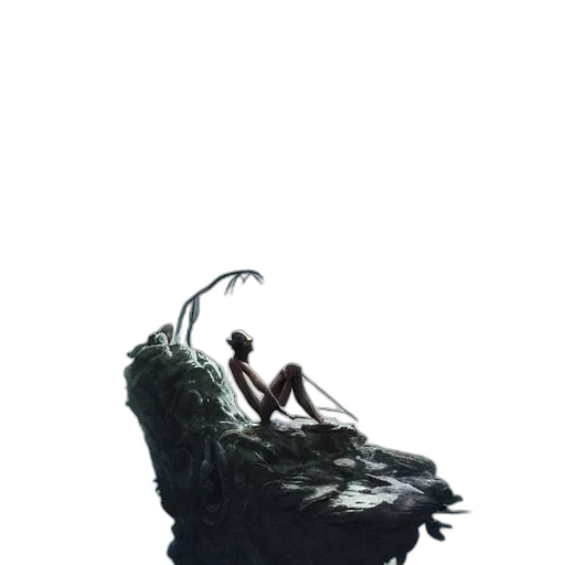 creature, dragon, animal, tree, concept art, 3d render, fantasy art, pixel art transparent PNG cut-out