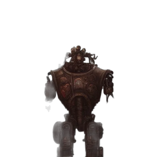 robot, staff, weapon, creature transparent PNG cut-out