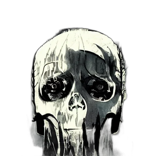 mask, face, creature, robot, concept art, comic book art, watercolor, photorealistic transparent PNG cut-out