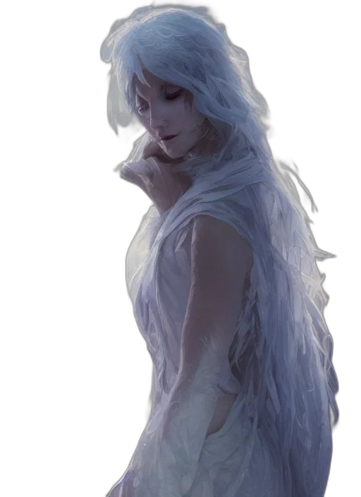 dress, dragon, face, hair transparent PNG cut-out