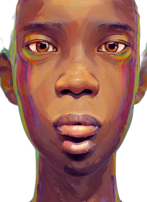 face, mask, creature, photorealistic, watercolor, concept art, fantasy art, pastel transparent PNG cut-out