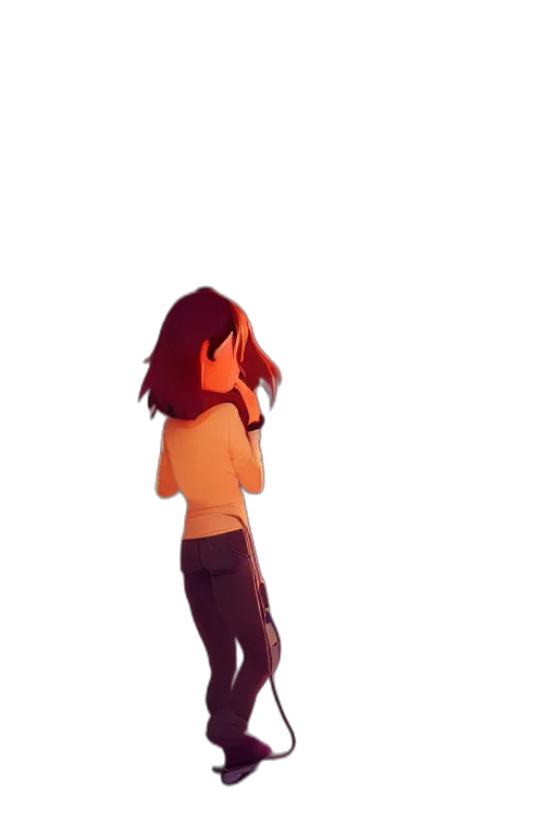 dress, jacket, robot, hair transparent PNG cut-out