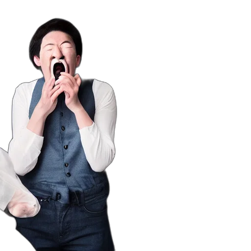 portrait, sneezing, mid, sneeze, midsneeze, detective, pikachu, wiping transparent PNG cut-out