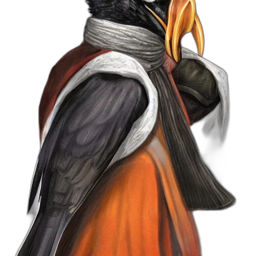 staff, mask, animal, jacket, concept art, fantasy art, photorealistic, 3d render transparent PNG cut-out