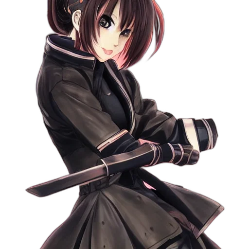 staff, sword, weapon, jacket, anime, concept art, fantasy art, pixel art transparent PNG cut-out