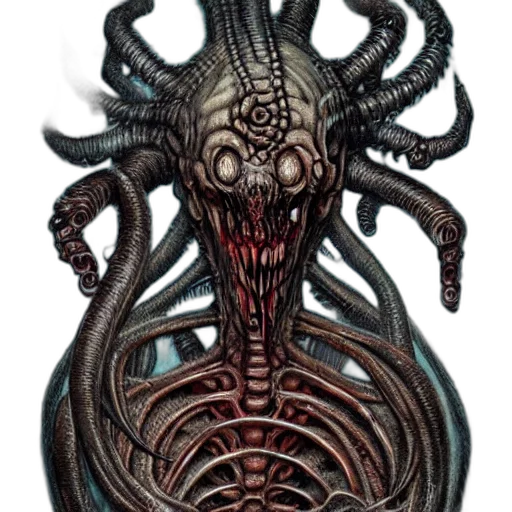creature, mask, face, staff, concept art, 3d render, comic book art, fantasy art transparent PNG cut-out
