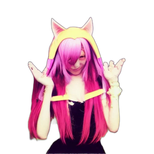 dress, anime, pixel art, vaporwave transparent PNG cut-out