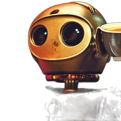 robot, concept art, 3d render, fantasy art, golden, steampunk, made, matrix transparent PNG cut-out