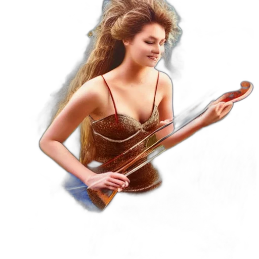 hair, staff, weapon, dress transparent PNG cut-out