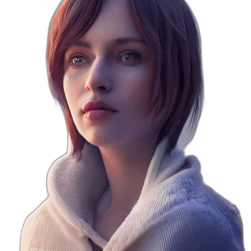 face, jacket, robot, staff, photorealistic, 3d render, concept art, fantasy art transparent PNG cut-out