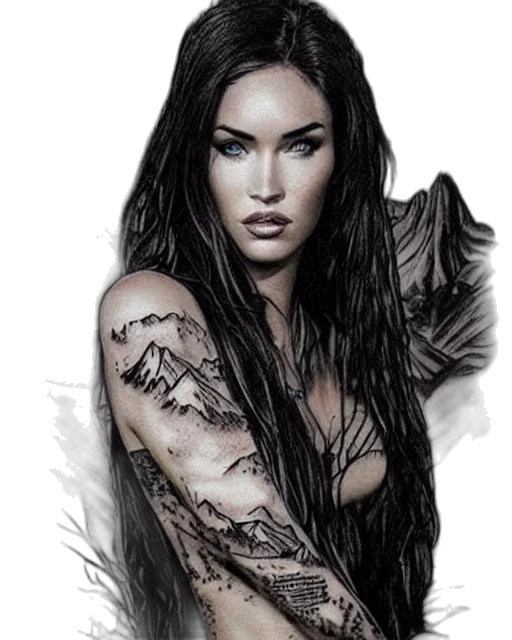 fantasy art, photorealistic, comic book art, concept art, dark, creative, double, exposure transparent PNG cut-out